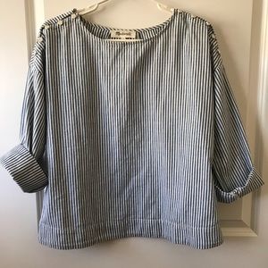 MADEWELL 3/4 Sleeved Striped Shirt